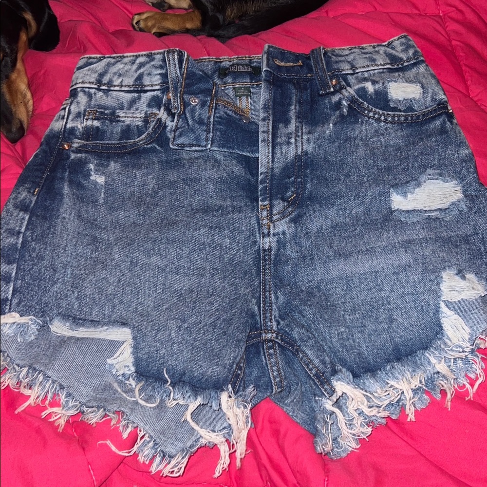 Distressed Denim Women Shorts